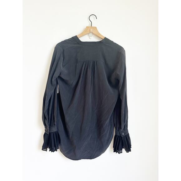 NWT Equipment Valerie Silk Shirt In True Black Size XS - Picture 4 of 6